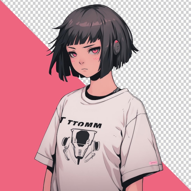 Hip character print of a girl for your tee