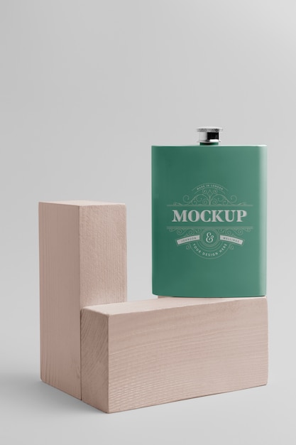 Hip flask design mockup