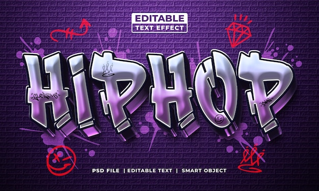 PSD hiphop graffity editable text effect style