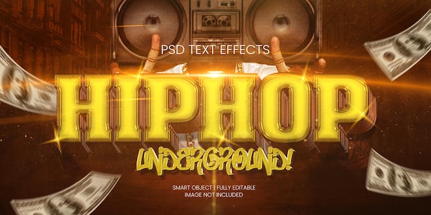 Hiphop underground! text effect