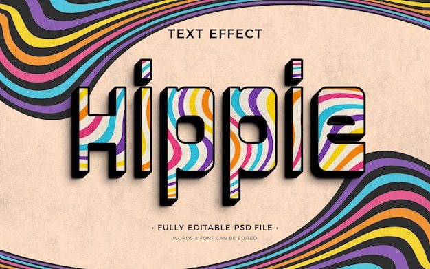 PSD hippie text effect