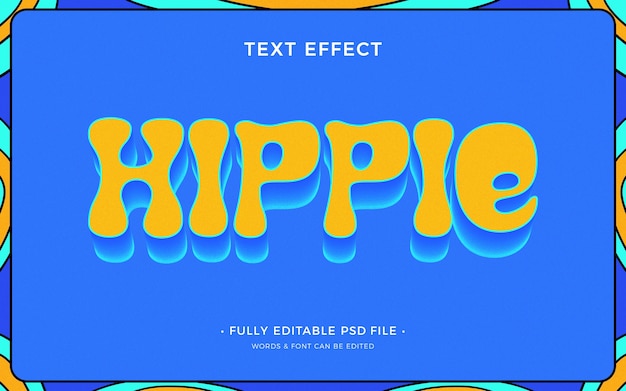 PSD hippie text effect