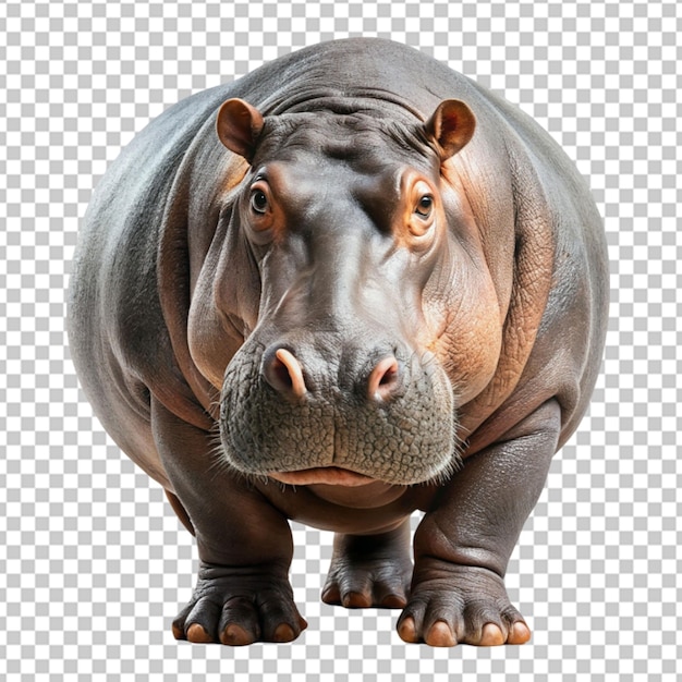 PSD hippopotamus on transparent background