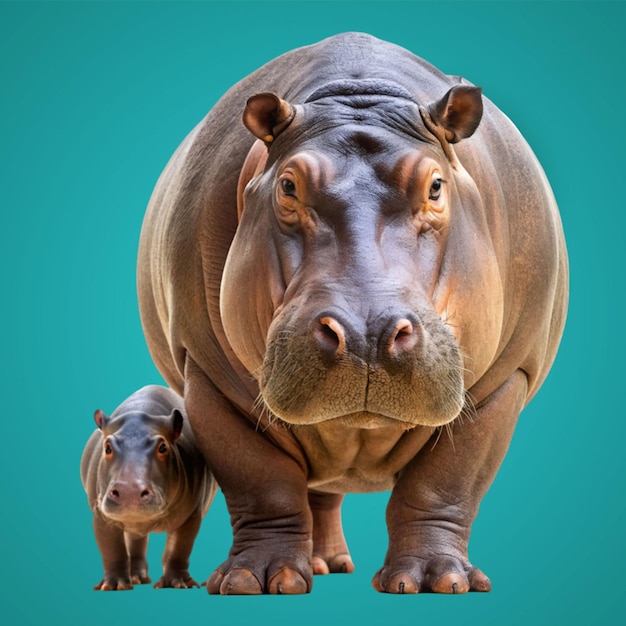 PSD hippopotamus, watervlees, amfibie