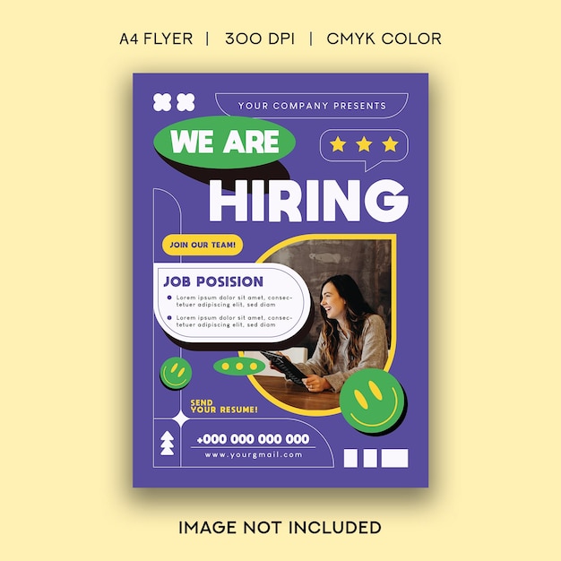 PSD hiring flyer and recruitment flyer