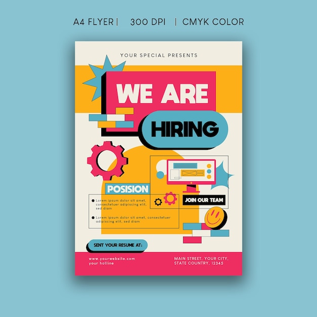 PSD hiring flyer and recruitment flyer