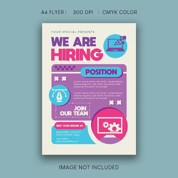 Hiring flyer and recruitment flyer