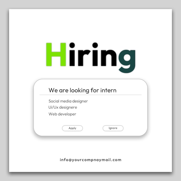 hiring social media ads post design