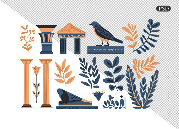 PSD historic greek palace fresco