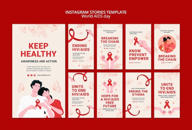 PSD historie na instagramie z okazji światowego dnia aids