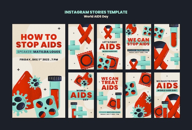 PSD historie na instagramie z okazji światowego dnia aids