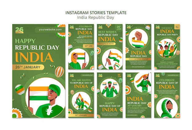 Historie z okazji Dnia Republiki na instagramie