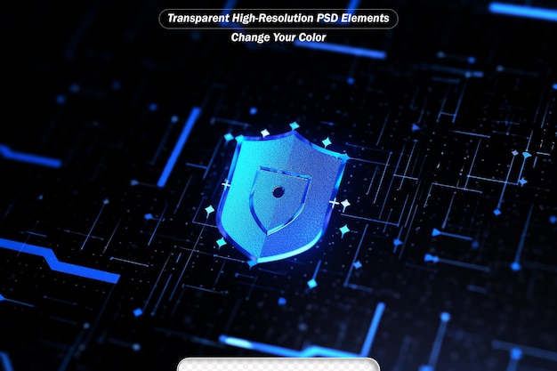 PSD hitech shield of cyber security ochrona sieci danych cyfrowych