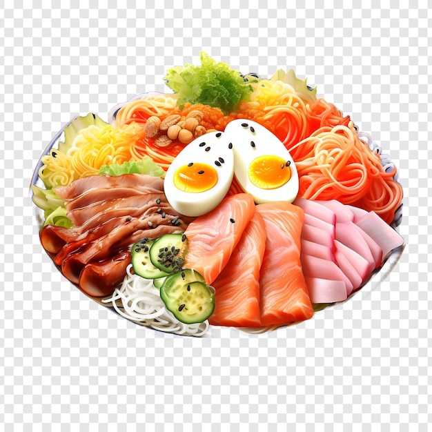 Hiyashi Chuka Izolowana Na Przezroczystym Tle