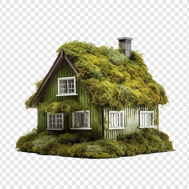 PSD hobbit house isolated on transparent background