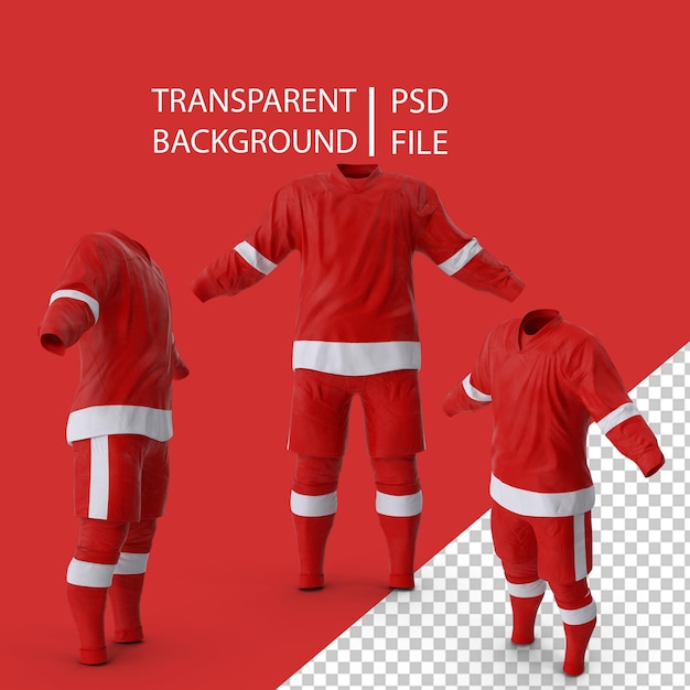 PSD hockey clothes red png