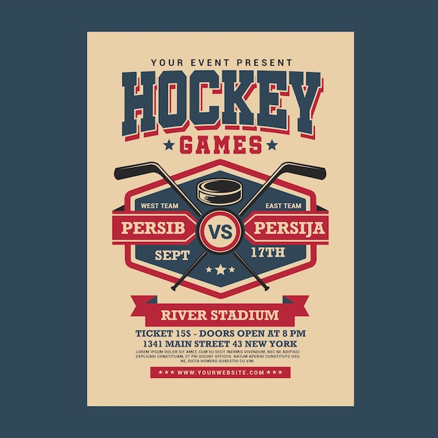 PSD hockey game flyer