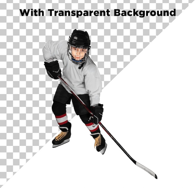 Hockey Player PNG PSD Isolated on Transparent Background