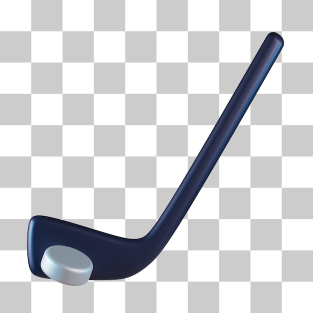 PSD hockey stick 3d icon