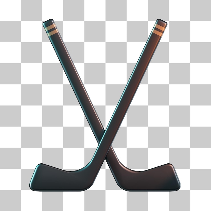 PSD hockey stick equipment 3d icon