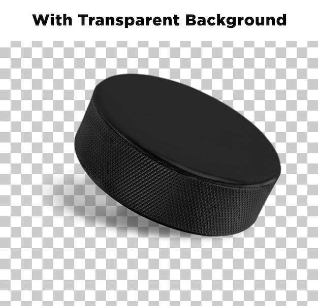 Hockeypuck geïsoleerd op een doorzichtige achtergrond