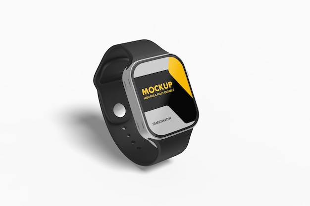 Hoge hoekmening van smartwatch-mockup