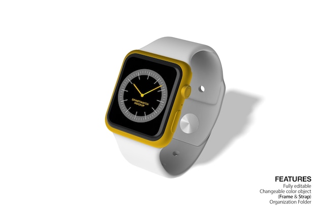 Hoge hoekmening van smartwatch-mockup