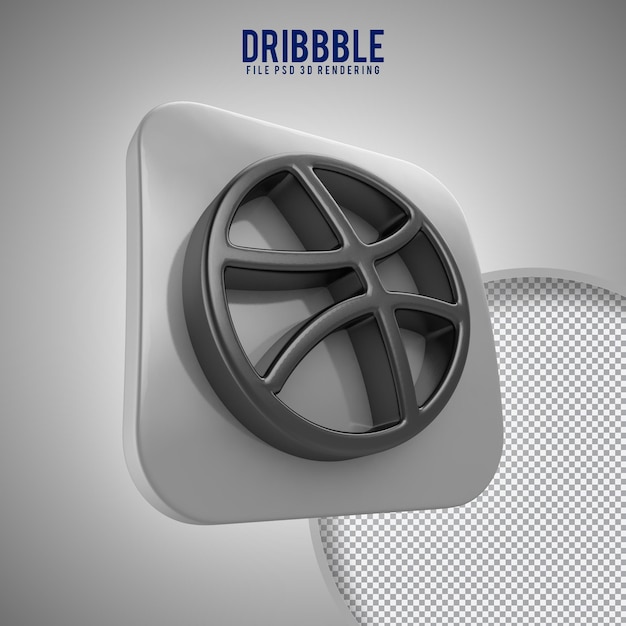 Hoge kwaliteit dribbel 3D-gerenderde pictogram