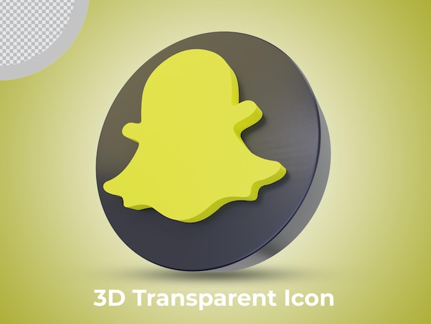 Hoge kwaliteit snapchat geïsoleerd 3d pictogram