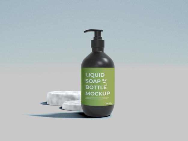 Hoge kwaliteit vloeibare zeep fles mockup ontwerp
