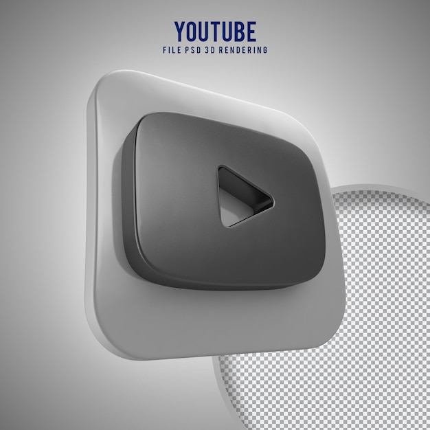 Hoge kwaliteit youtube 3D-gerenderde icoon