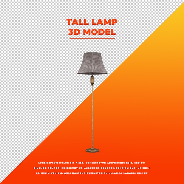 Hoge lamp 3d geïsoleerd model
