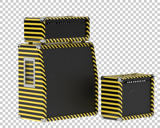 Högtalare isolerad på transparent bakgrund, 3D-rendera illustration