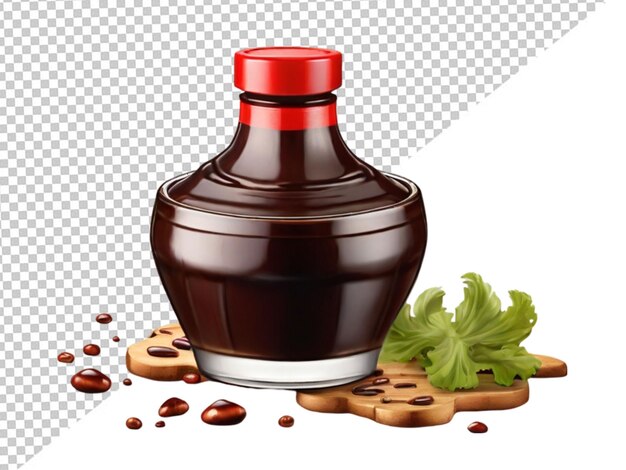 PSD hoisin sauce on transparent background