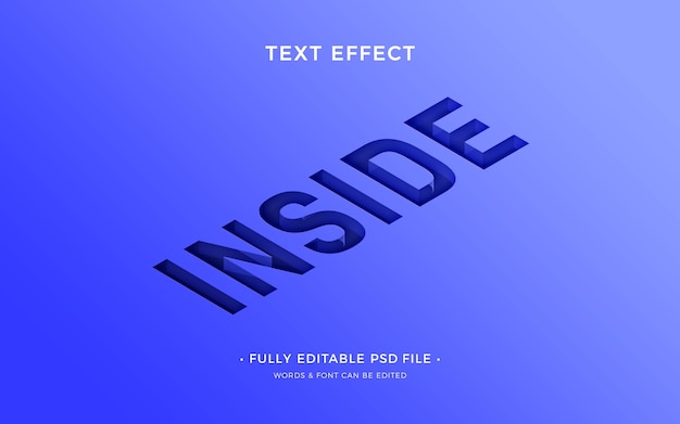 PSD hole text effect