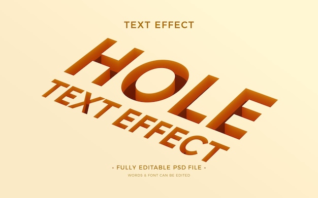 PSD hole text effect