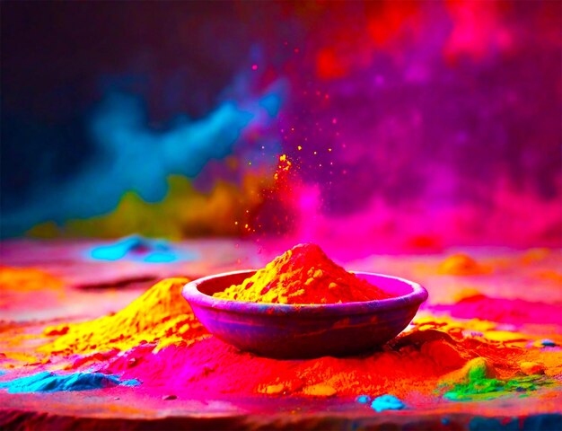 PSD holi colorful backgroundgenerative ai