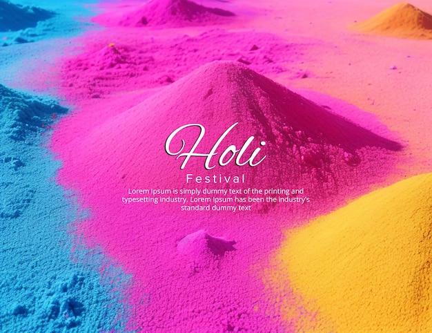 Holi colorful splash background wishes banner