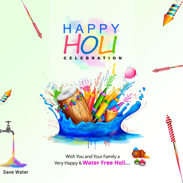 PSD holi design post online