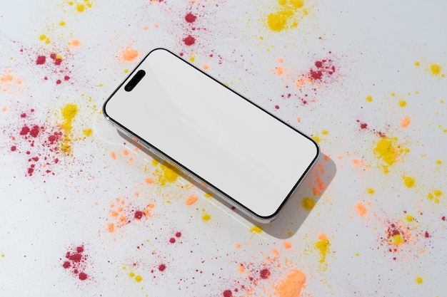 Holi festival  device mockup