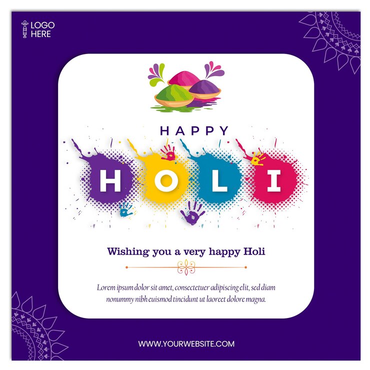 PSD holi festival post