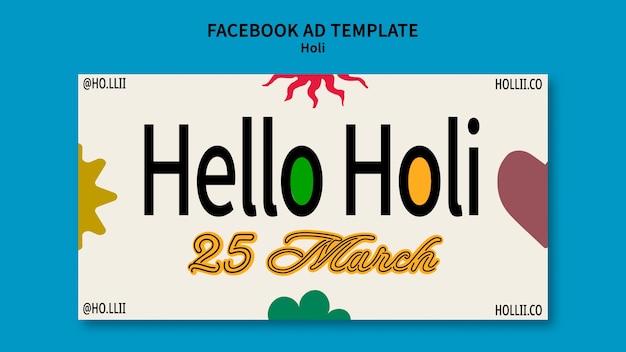 PSD holi festival template design