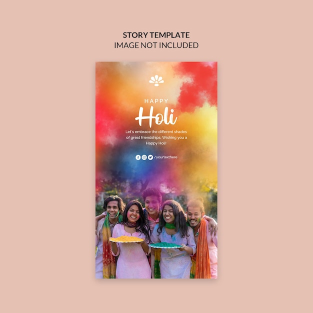 holi social media story template 02