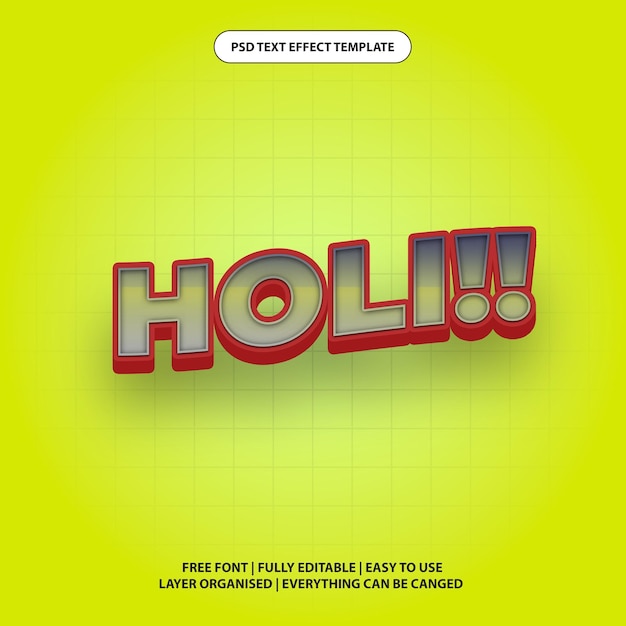 Holi text effect photoshop