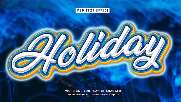 Holiday 3d editable text effect