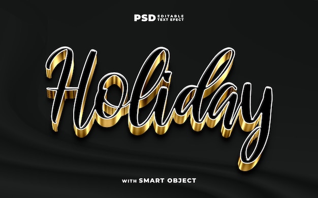 PSD holiday 3d text effect