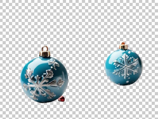 Holiday balls snowflakes art on white background