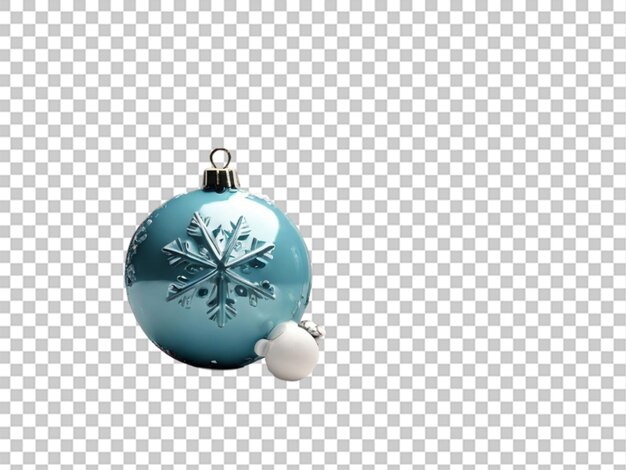 PSD holiday balls snowflakes art on white background