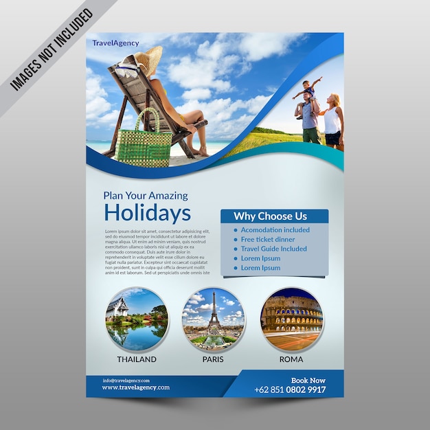 PSD holiday flyer mockup