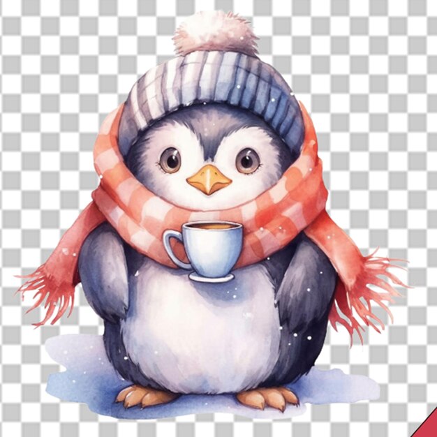 PSD holiday penguin clipart